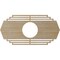 Ekena Millwork Chrysler Wood Fretwork Pierced Ceiling Medallion, Birch, 20"W x 10"H x 5 1/4"ID x 1/4"T CMWP20X10X0250CSBI - alternate 3